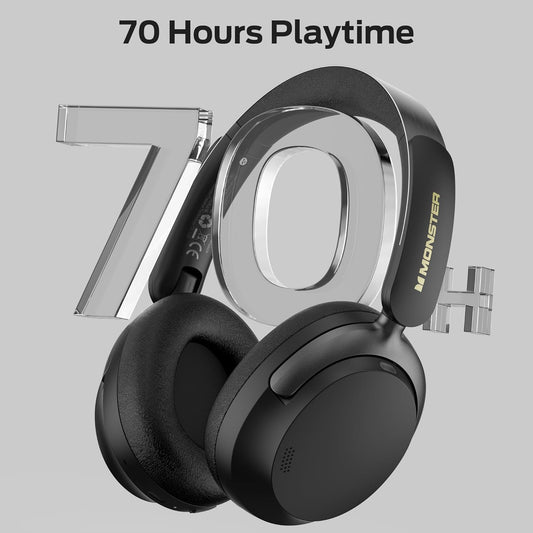 Bluetooth-Headset Monster Persona 3rd, MultiPoint, A2DP, ANC, Schwarz