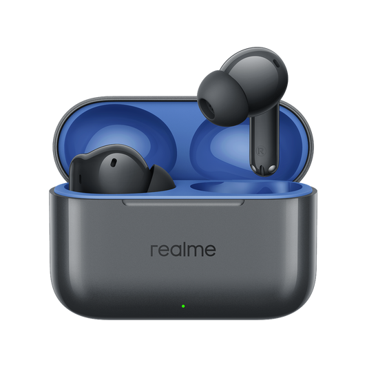 Handsfree Bluetooth Realme Buds T200, TWS, ANC, MultiPoint, Grau