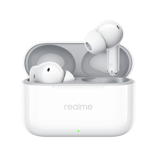 Bluetooth-Freisprecheinrichtung Realme Buds T200, TWS, ANC, MultiPoint, Weiß
