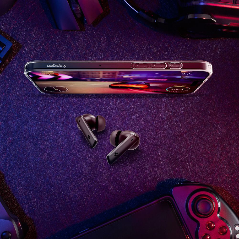 Handsfree Bluetooth Spigen SA2402, TWS, ANC, Schwarz