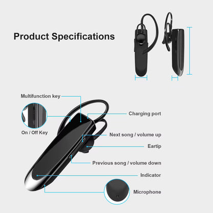 Handsfree Bluetooth Techsuit CB1 UrbanEar, A2DP, Schwarz