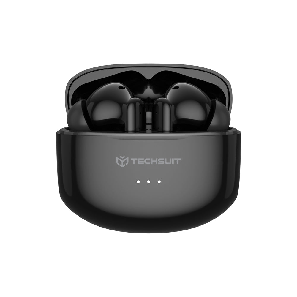 Handsfree Bluetooth Techsuit CW1 Audira Pro, TWS, ANC, Schwarz