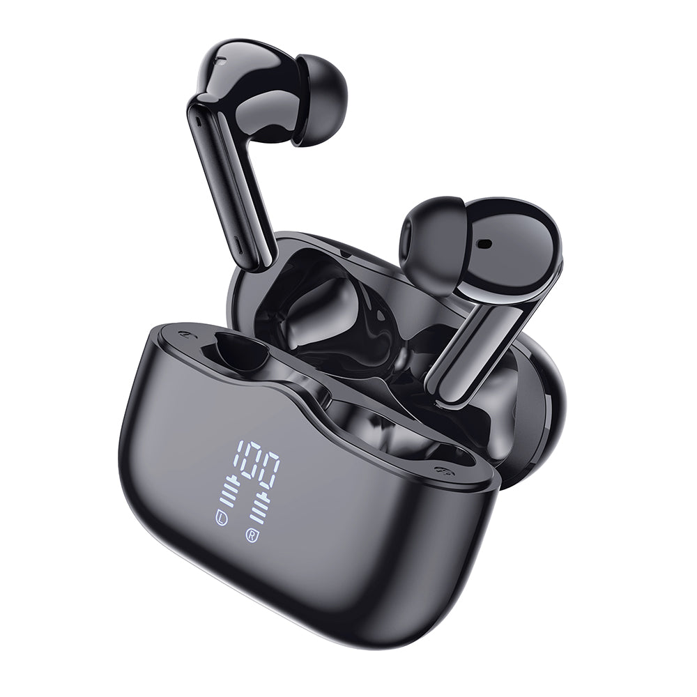 Handsfree Bluetooth Techsuit CW2 VelarX One, TWS, ANC, Black