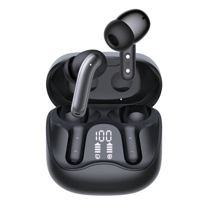Handsfree Bluetooth Techsuit CW5 EchoFit Pro, TWS, ANC, MultiPoint, Schwarz