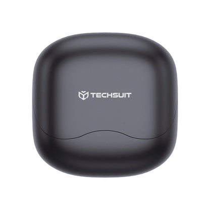 Handsfree Bluetooth Techsuit CW5 EchoFit Pro, TWS, ANC, MultiPoint, Schwarz