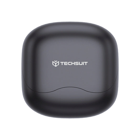 Handsfree Bluetooth Techsuit CW5 EchoFit Pro, TWS, ANC, MultiPoint, Schwarz