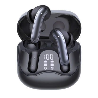 Handsfree Bluetooth Techsuit CW5 EchoFit Pro, TWS, ANC, MultiPoint, Schwarz