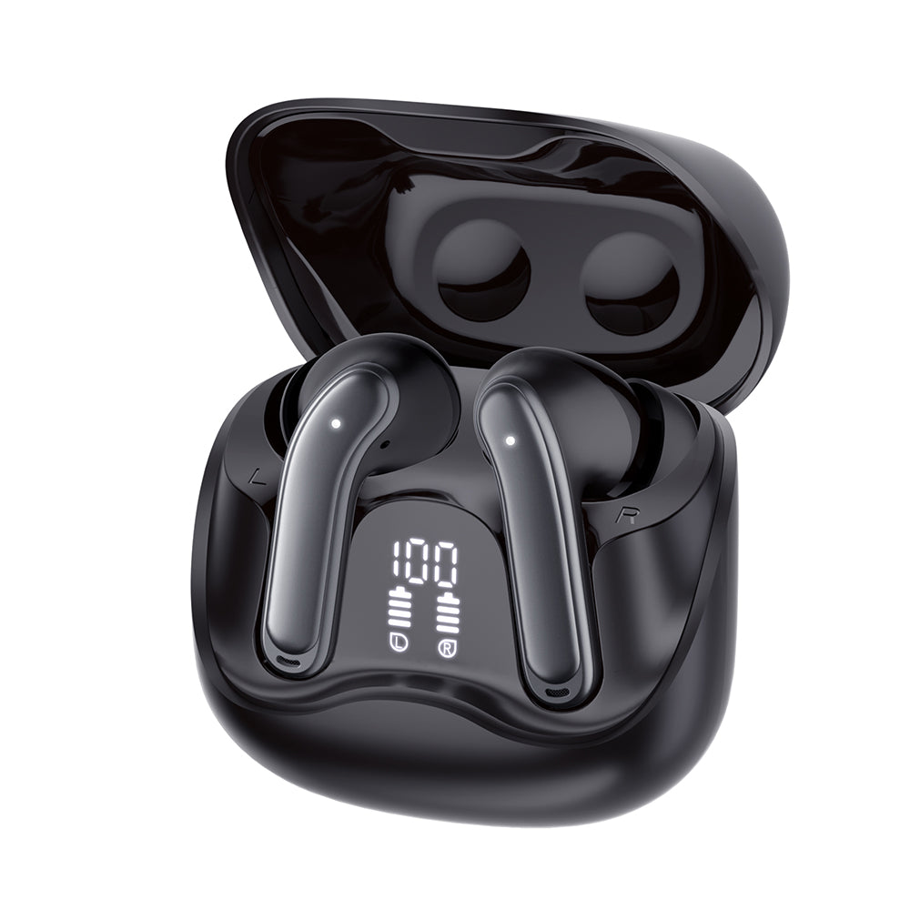 Handsfree Bluetooth Techsuit CW5 EchoFit Pro, TWS, ANC, MultiPoint, Schwarz