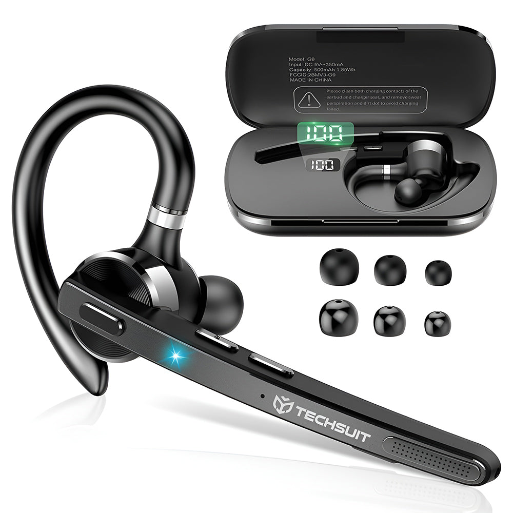 Handsfree Bluetooth Techsuit G9 TalkZen, A2DP, Schwarz