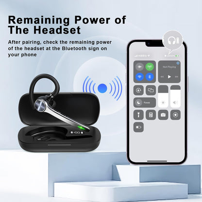 Bluetooth-Callcenter-Headset Techsuit Hearyo A6L, Schwarz