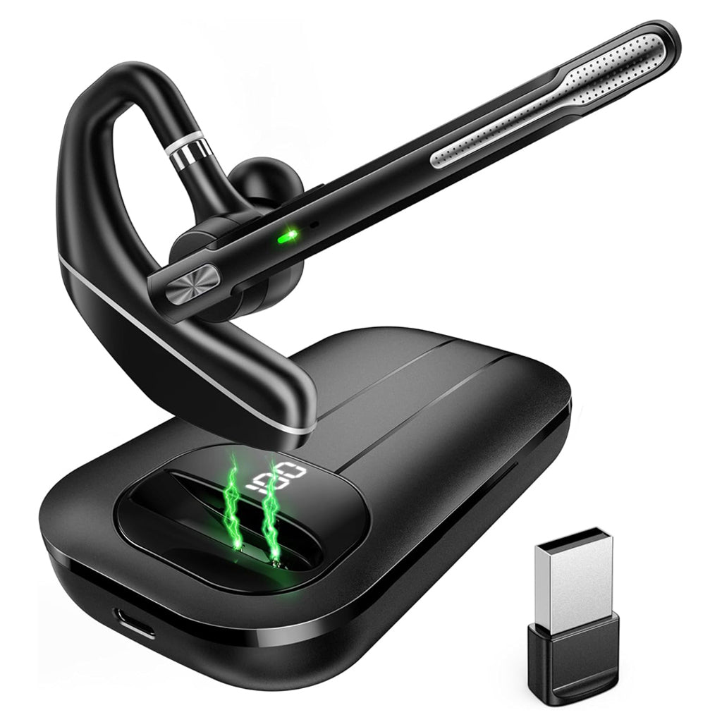 Bluetooth-Callcenter-Headset Techsuit Hearyo A6L, Schwarz