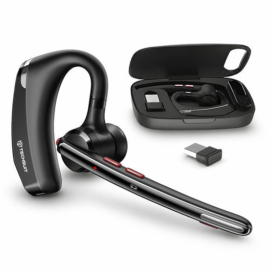 Bluetooth-Headset Techsuit SoundForce Pro G10 Call Center, A2DP, Schwarz