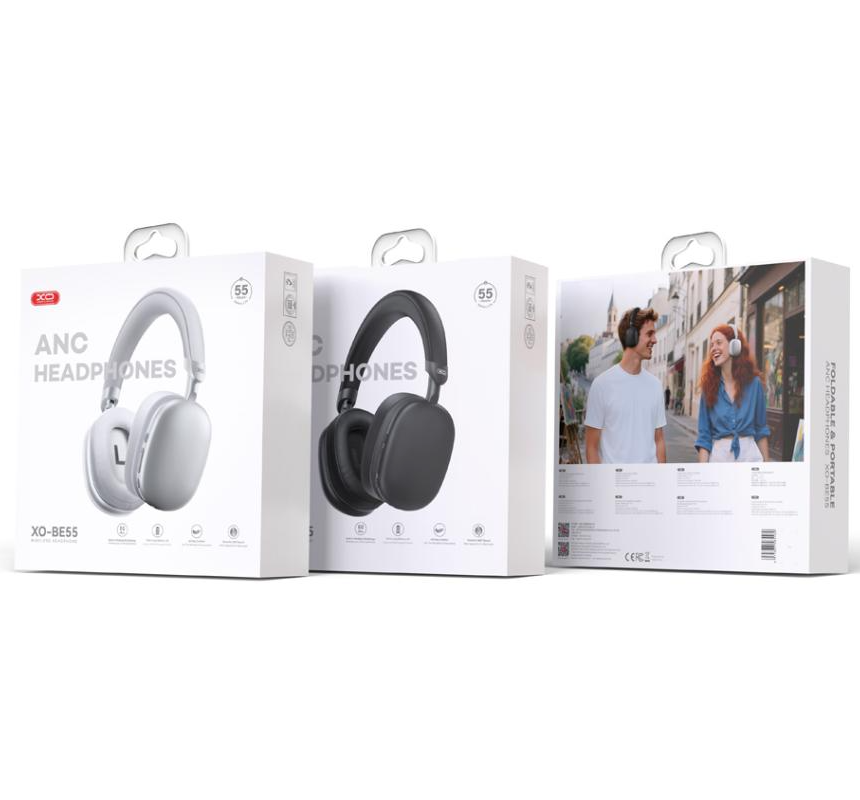 Bluetooth-Freisprecheinrichtung XO Design BE55, A2DP, ANC, Silber