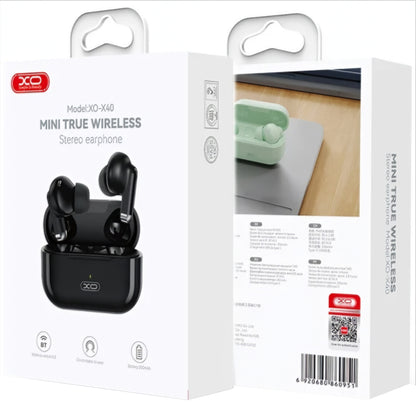 Handsfree Bluetooth XO Design X40, TWS, Schwarz