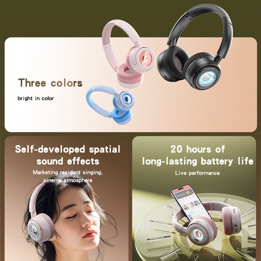 Handsfree Bluetooth Yesido EP06 Kids, A2DP, Schwarz