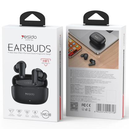 Handsfree Bluetooth Yesido TWS38, TWS, Weiß