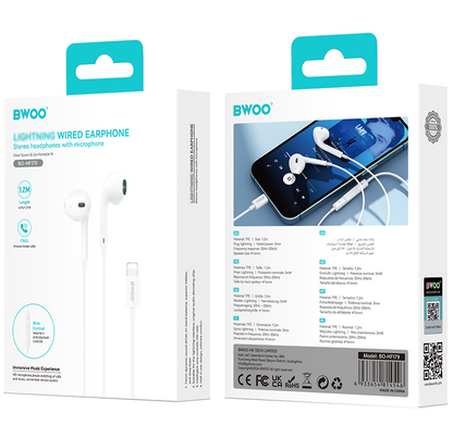 Lightning Handsfree BWOO BO-HF179, White