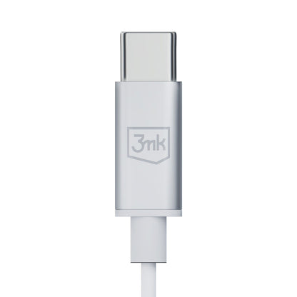 3MK USB-C In-Ear Kopfhörer | Weiß | 1.2m Kabel | Mikrofon