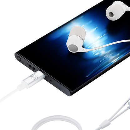 3MK USB-C In-Ear Kopfhörer | Weiß | 1.2m Kabel | Mikrofon
