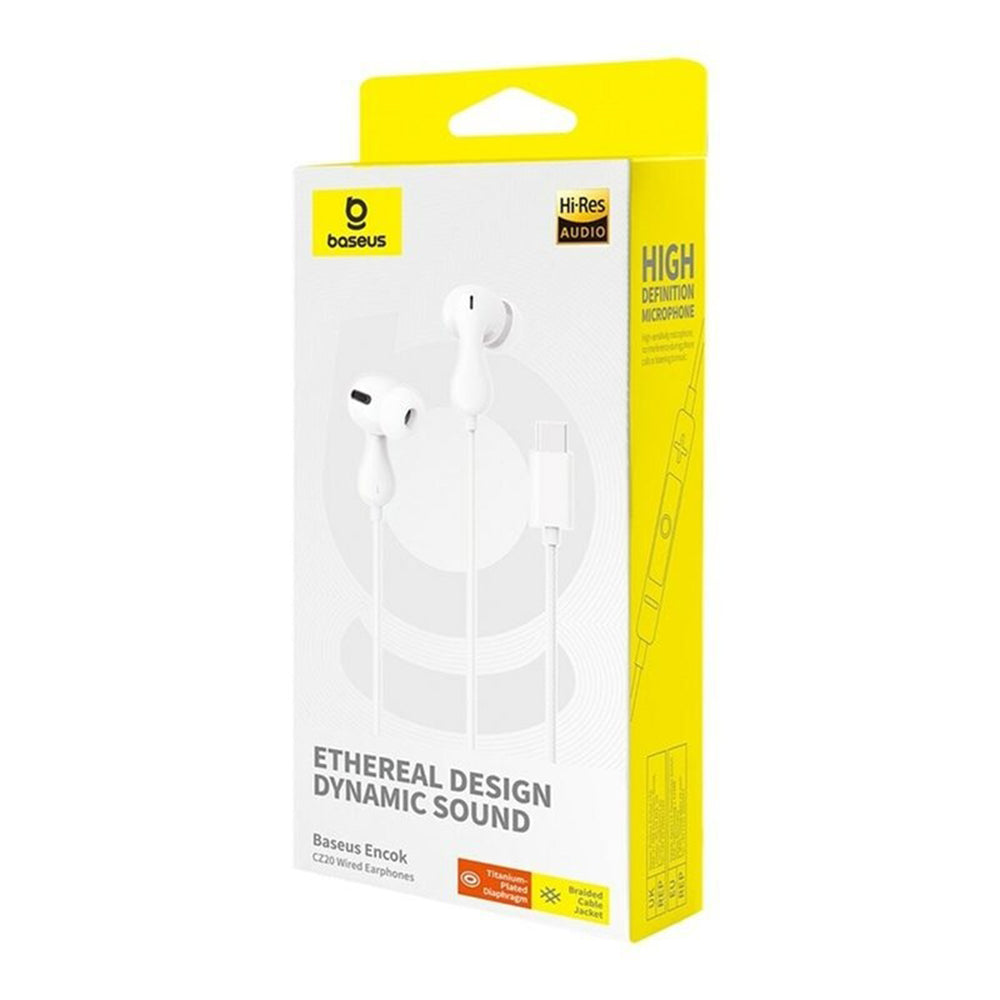 Handsfree USB-C Baseus Encok CZ20, Weiß A00171400213-00
