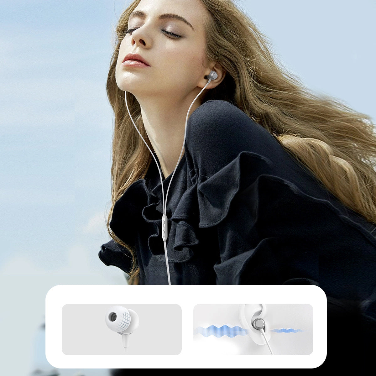 Handsfree USB-C Joyroom JR-EC06, Silber