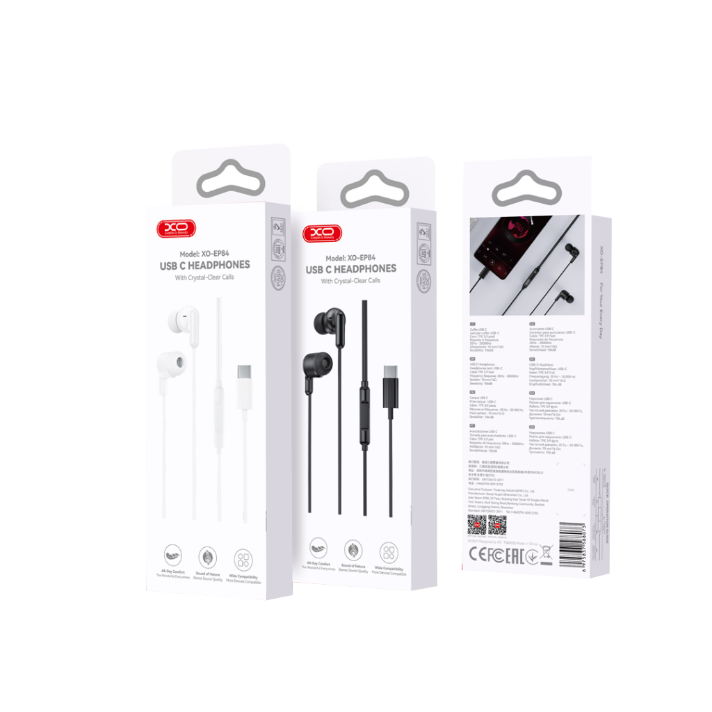 Handsfree USB-C XO Design EP84, White