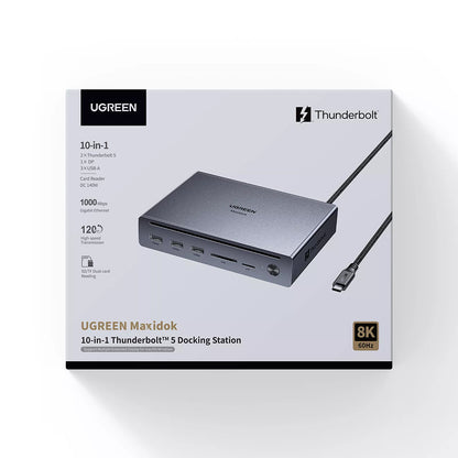 Hub Thunderbolt UGREEN U712, 10in1, Grau