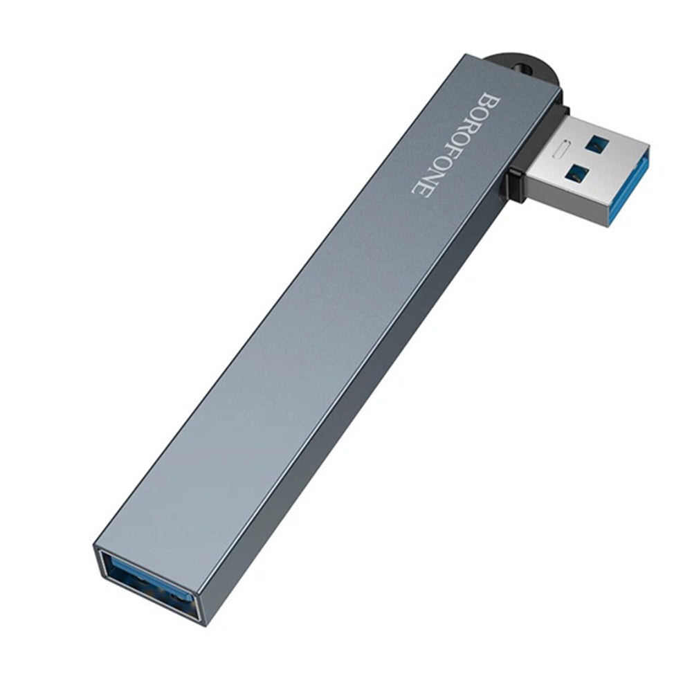USB-Hub Borofone FH1, 4in1, Grau