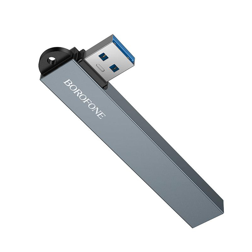 USB-Hub Borofone FH1, 4in1, Grau