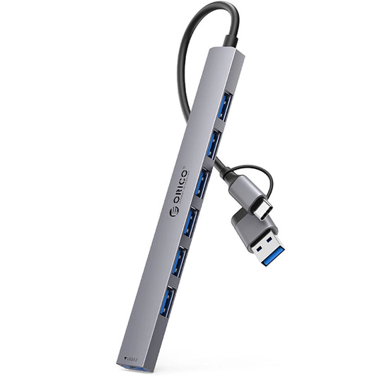 USB / USB-C Hub Orico YSA2-U3, 1 x USB-A 3.0 - 6 x USB-A, Gray