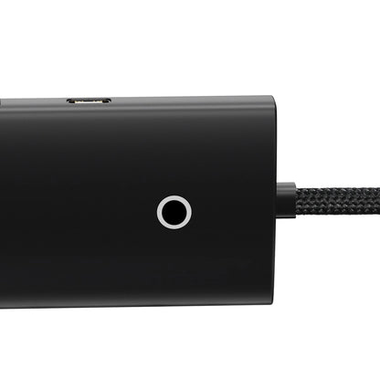 Baseus Lite USB Hub, 4 x USB-A 3.0 - 1 x USB-C, 2m, Black WKQXX030201