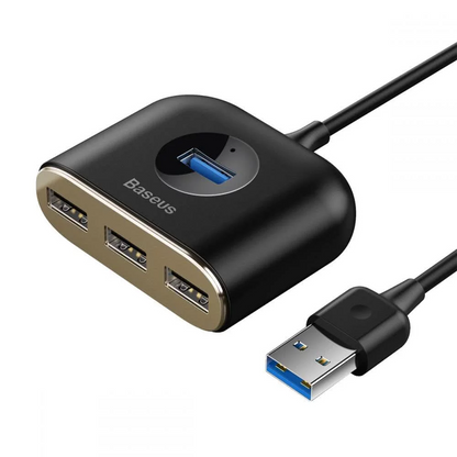 USB-Hub Baseus Square, 1 x USB-A 3.0 - 3 x USB-A, Schwarz CAHUB-AY01