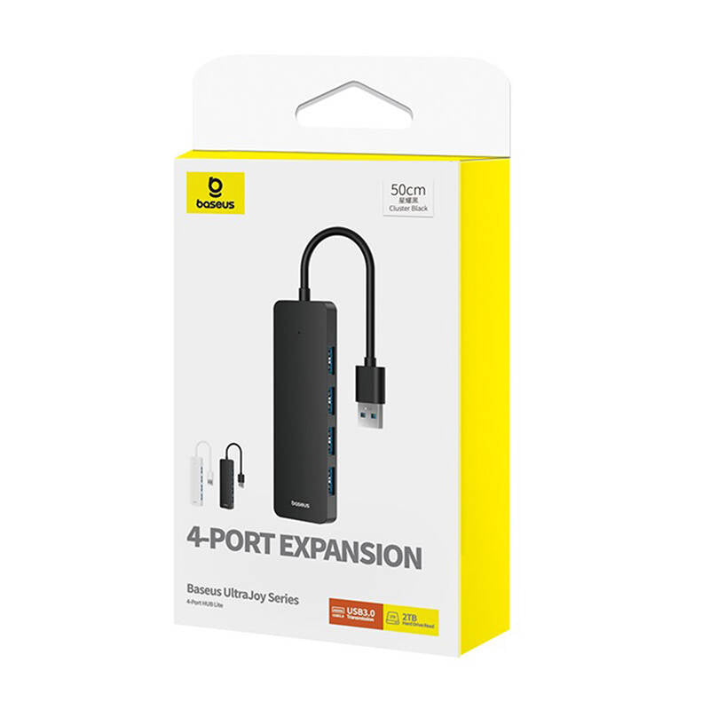 Baseus UltraJoy USB-Hub, 4 x USB-A 3.0, 0,5m, Schwarz B0005280B111-02 