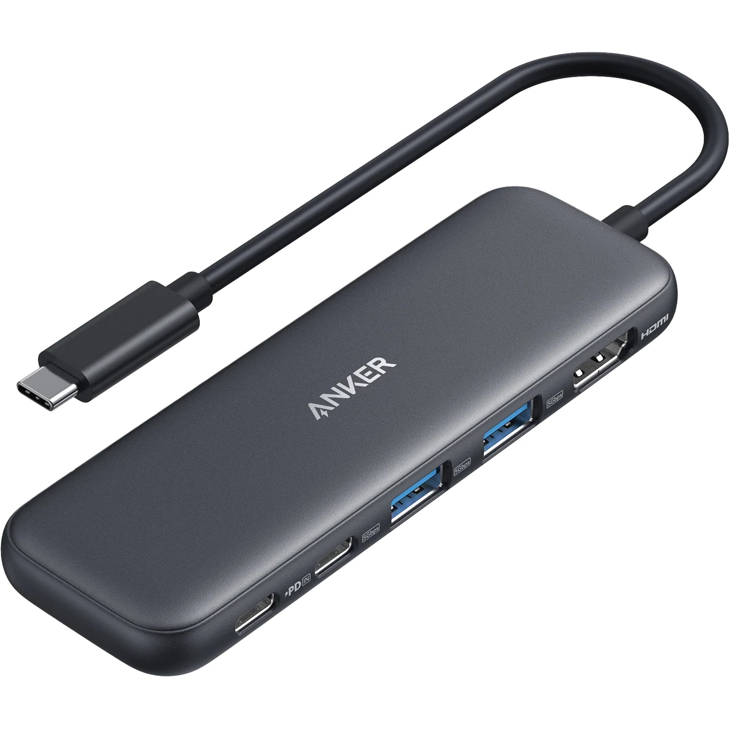 Hub USB-C Anker 332, 2 x USB-A - 2 x USB-C - 1 x HDMI, Grau A8355H11