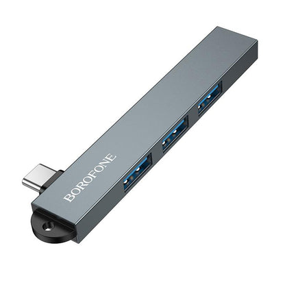 USB-C Hub Borofone FH1A, 4in1, Grau