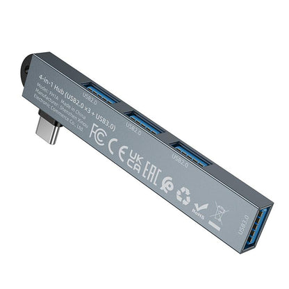 USB-C Hub Borofone FH1A, 4in1, Grau
