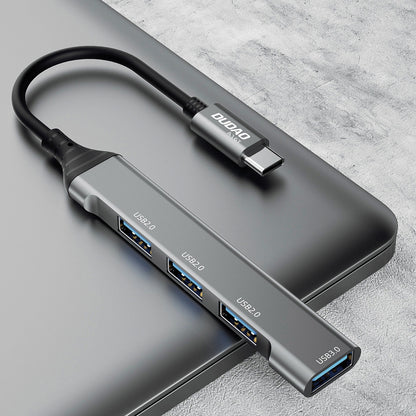 Hub USB-C Dudao A16T, 1 x USB-A 3.0 - 3 x USB-A, Schwarz