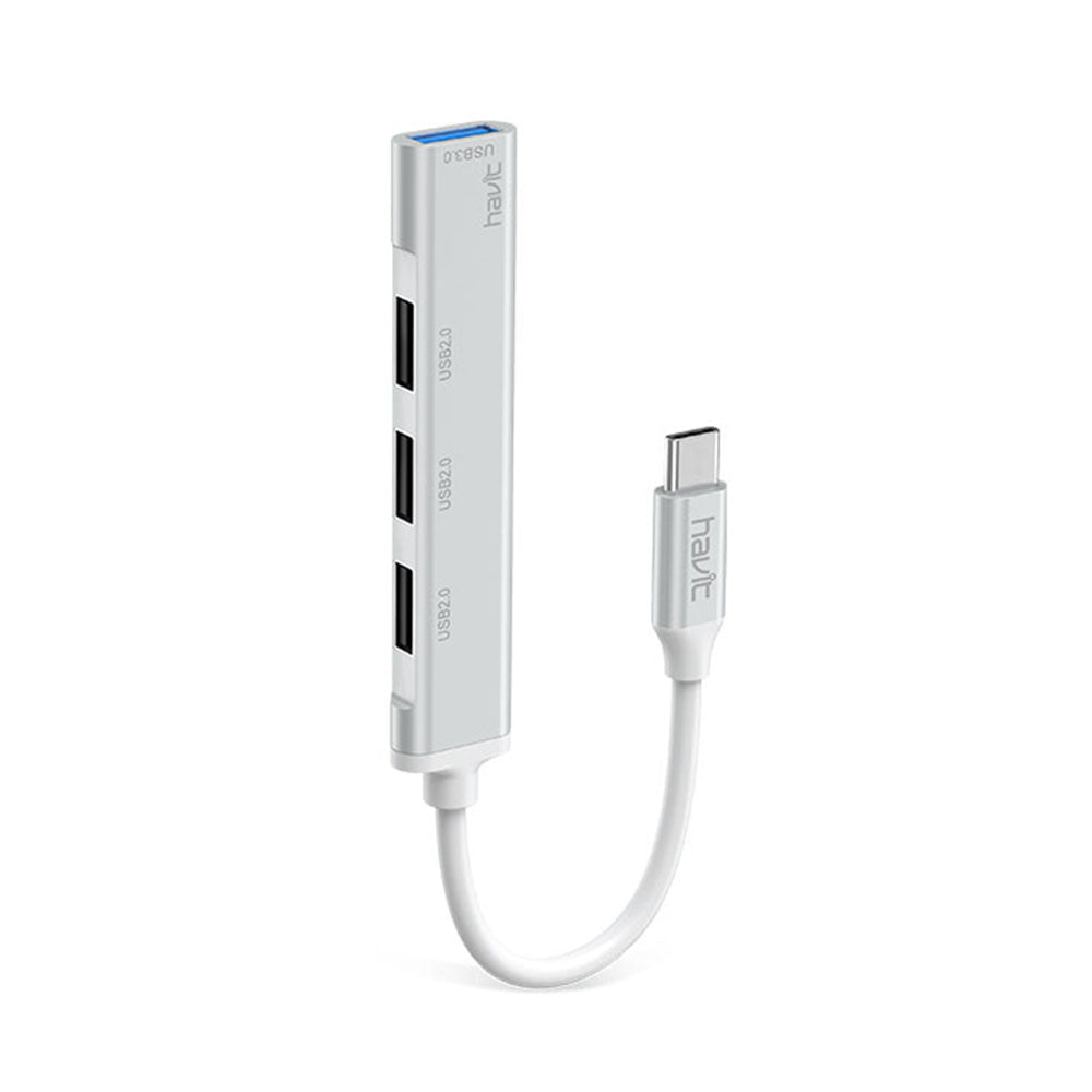 USB-C Hub HAVIT HB41, 4in1, Silber