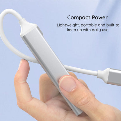 Hub USB-C Techsuit H18 PolarisBridge, 4in1, Weißgrau