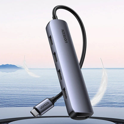 Hub USB-C UGREEN CM417, 4 x USB-A 3.2 - 1 x HDMI, Grau
