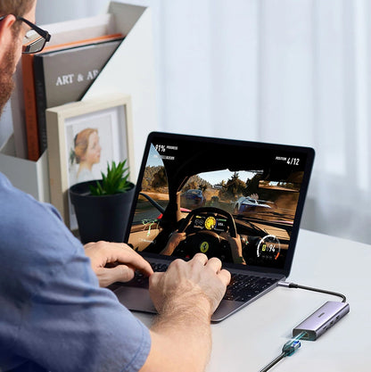 Hub USB-C UGREEN CM512 (90568), 2 x USB-A 3.0 - 1 x USB-C - 1 x HDMI - 1 x RJ45 - 1 x SD - 1 x microSD, Grau