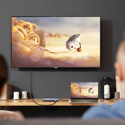 Hub USB-C UGREEN CM512 (90568), 2 x USB-A 3.0 - 1 x USB-C - 1 x HDMI - 1 x RJ45 - 1 x SD - 1 x microSD, Grau