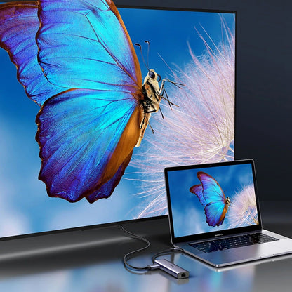 Hub USB-C UGREEN CM512 (90568), 2 x USB-A 3.0 - 1 x USB-C - 1 x HDMI - 1 x RJ45 - 1 x SD - 1 x microSD, Grau