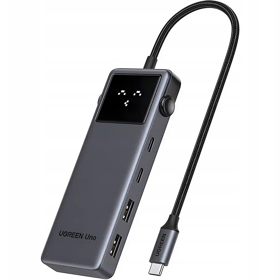 Hub USB-C UGREEN CM888 Uno, 2 x USB-A 3.2 - 3 x USB-C - 1 x HDMI, Grau