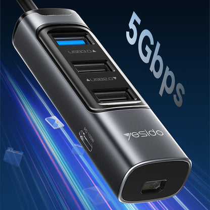 USB-C Hub Yesido HB24, 5in1, Grau