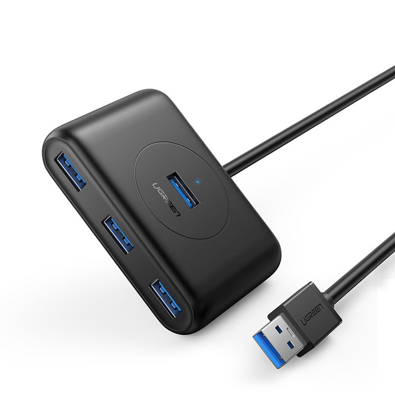 USB-Hub UGREEN CR113, 4 x USB-A 3.0, 1m, Schwarz