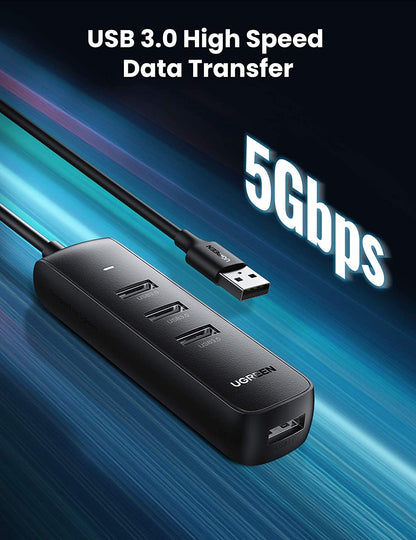 USB-Hub UGREEN CM416, 4 x USB-A 3.0, 1m, Schwarz