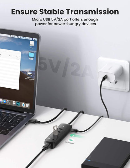 USB-Hub UGREEN CM416, 4 x USB-A 3.0, 1m, Schwarz