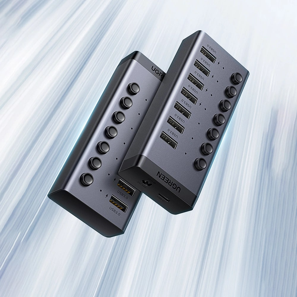USB-Hub UGREEN CM481, 7 x USB-A 3.0, Grau
