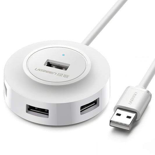 USB-Hub UGREEN CR106, 4 x USB-A, 1m, Weiß